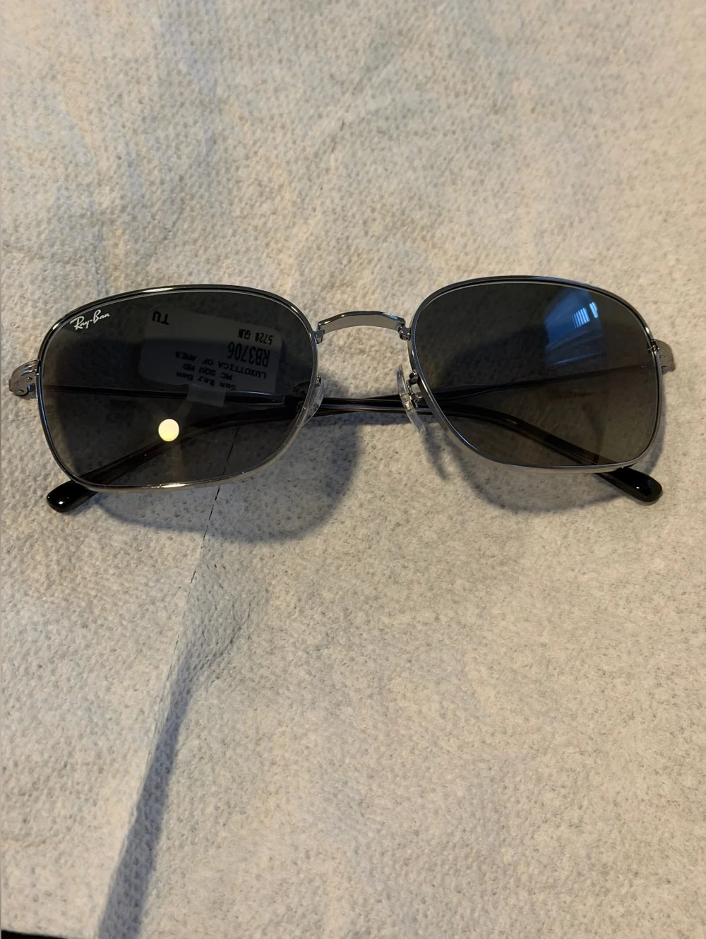 Ray-Ban Silver Frame Sunglasses with Gray Lenses